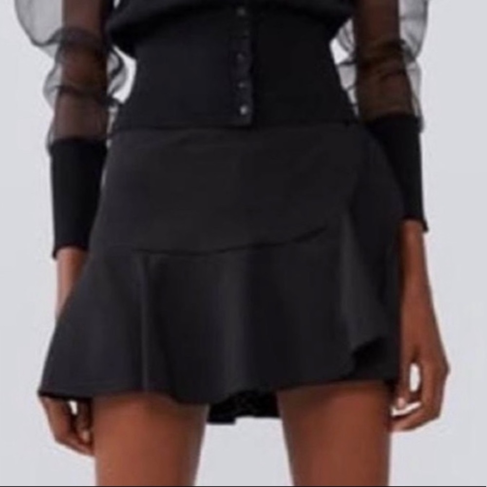 Black Ruffle Zara Skort